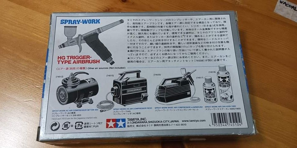 TAMIYA Airbrush Spray Work HG (Category: Craft Supplies & Tools) located in Pulilan. Submitted by cbssurplus (Listing ID 1312448349, Image 3). Description: TAMIYA Airbrush Spray Work HG Trigger Type 0.3mm Nozzle FROM JAPAN GOOD AS NEW MINIMAL TEAR ON TJE BOX DUE TO SHIPMENT Php 5k Location : Pulilan Bulacan.