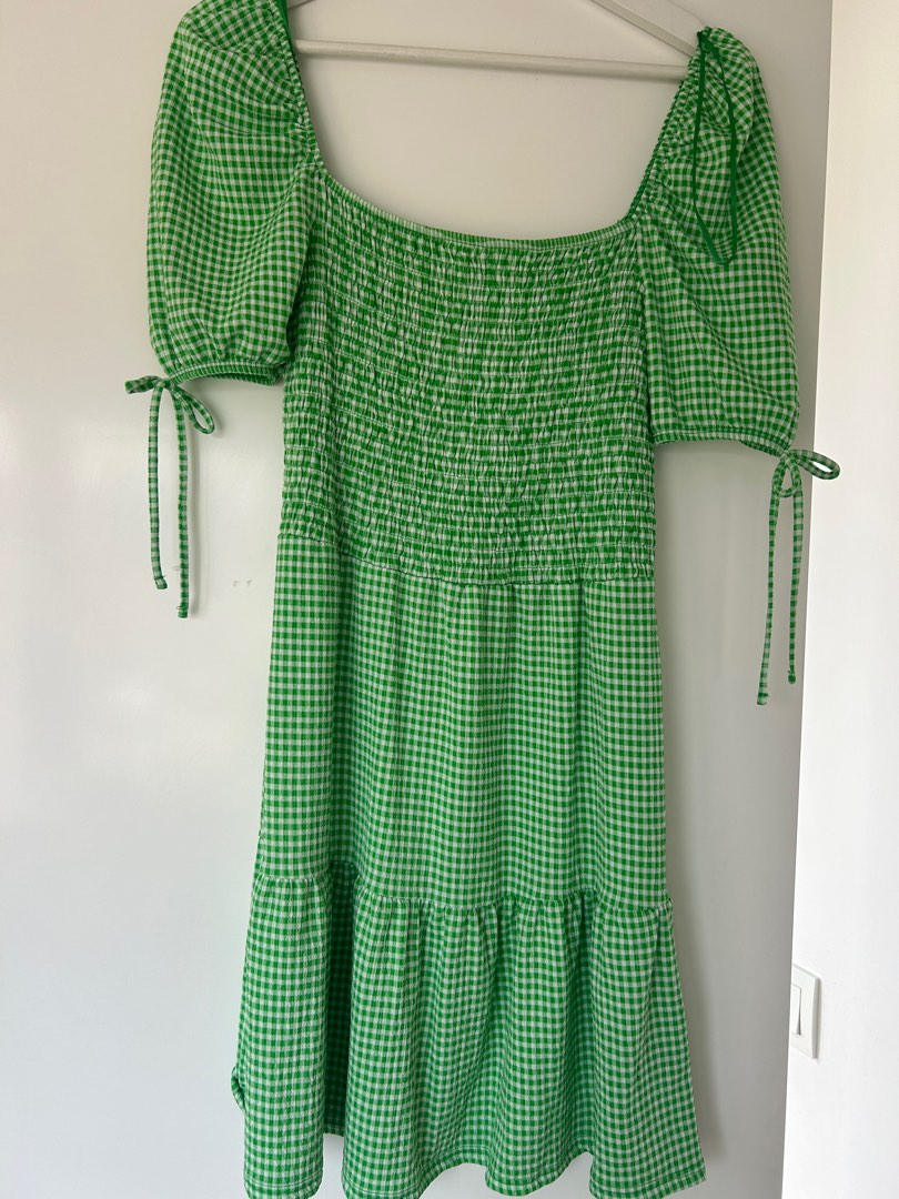 slim fit dress slacks Gingham Print Maxi Dress main image 0