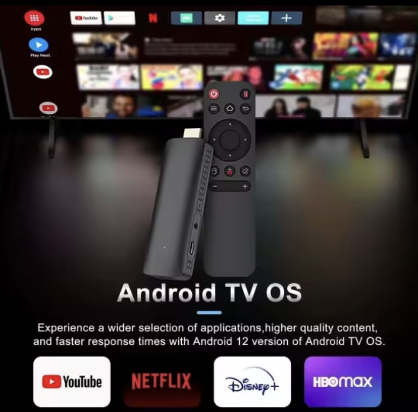 Tv stick 4k with android 12 system turn tv into smart tv with goegle