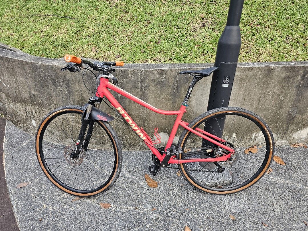 Upgraded Btwin Riverside 500 Gravel Hybrid Bike Sports Equipment Bicycles Parts Bicycles on Carousell