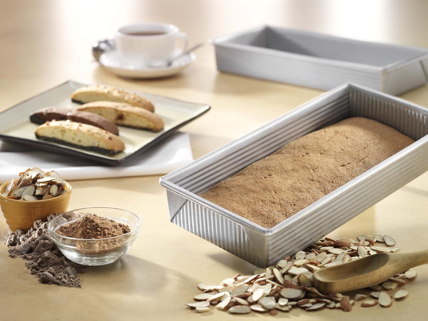 USA Pan Bakeware Aluminized Steel Biscotti Pan 12 x 5.5 x 2 Gray Furniture Home Living Kitchenware Tableware Bakeware on Carousell