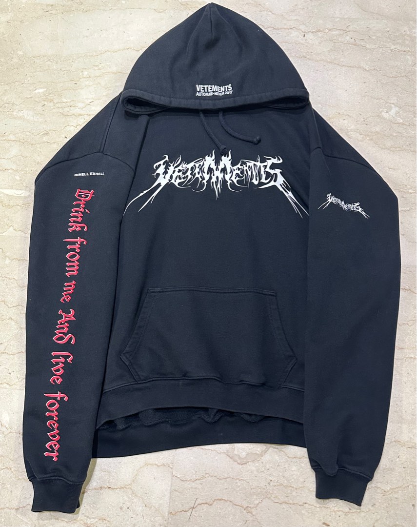Vetements Total Fucking Darkness Hoodie Men s Fashion Tops Sets Hoodies on Carousell