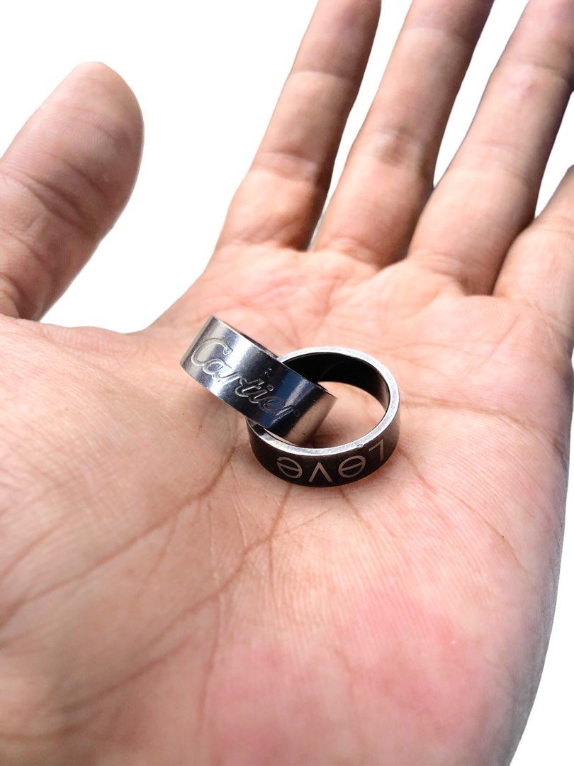 Cartier love double ring hot sale