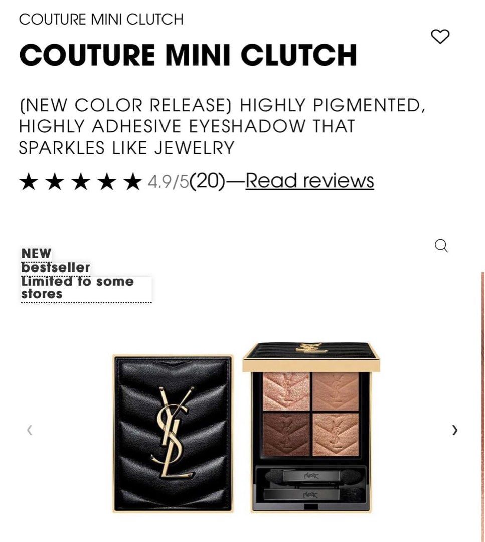 YSL Couture Mini Clutch Eyeshadow (Category: Makeup) located in Santa Rosa. Submitted by miqboutique (Listing ID 1312402667, Image 2). Description: For Preorder 5,499 only✨ •Comes complete •ETA 2nd-3rd wk July •From Japan Fb page: Miq's Boutique.