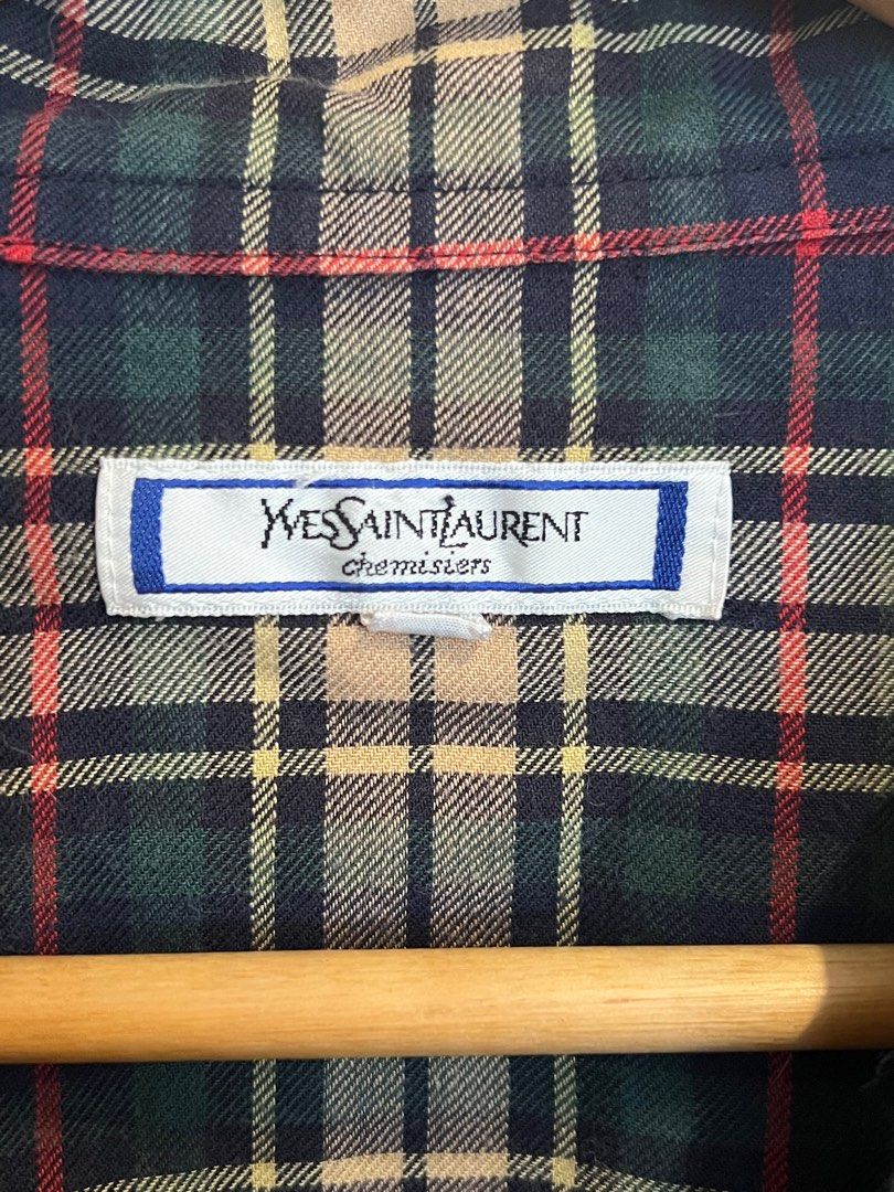 Yves Saint Laurent Checkered Polo (Category: Luxury Apparel) located in Mandaluyong City. Submitted by modeblogg (Listing ID 1312398349, Image 2). Description: Loose Checkered Polo Fits S-L No flaws.