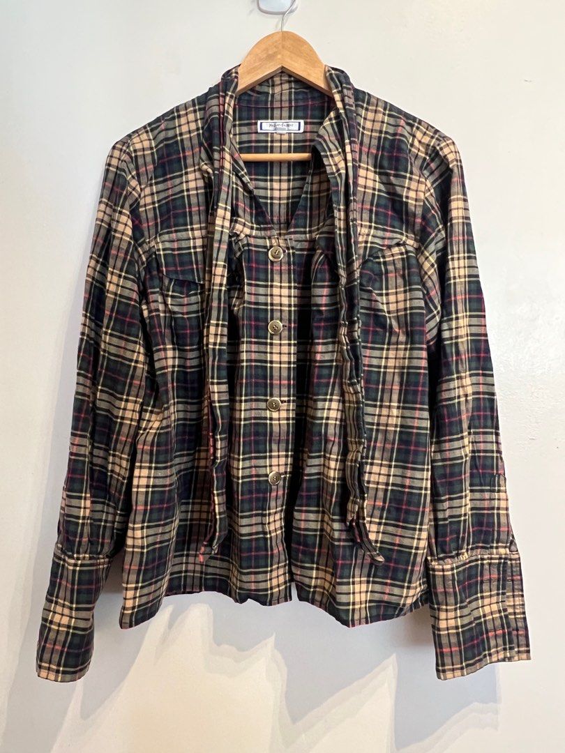 Yves Saint Laurent Checkered Polo (Category: Luxury Apparel) located in Mandaluyong City. Submitted by modeblogg (Listing ID 1312398349, Image 1). Description: Loose Checkered Polo Fits S-L No flaws.