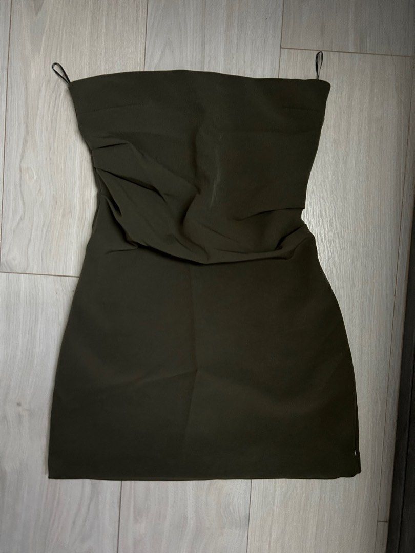 slim fit dress slacks Palmer Plissé Strapless Tube Dress main image 0