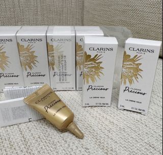 靚貨有盒💘$45一支四支起💖只有少量現貨💖12ml 💕Clarins Precious La Creme Yeux Eye Cream至臻凝時眼霜3ml64207019112449110