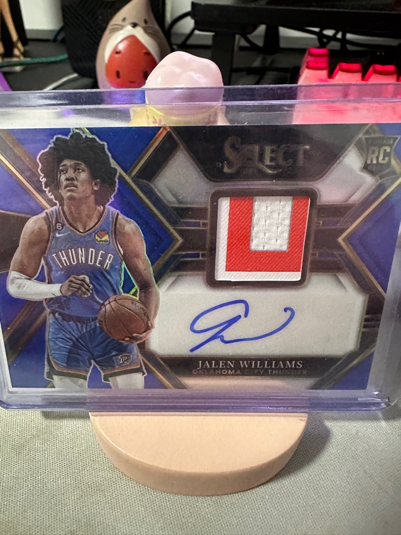 2022-23 Select Jalen Williams Blue RC Rookie Jersey Patch Auto RPA 
