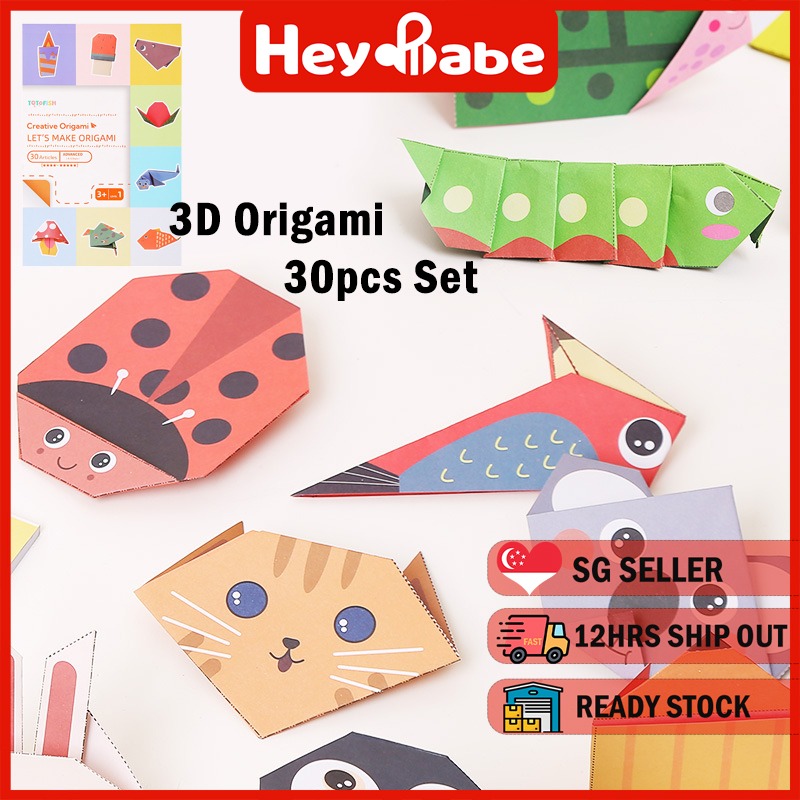 3D Origami Set | 30pcs Folding Paper Game | Creative Craft Booklet ...
