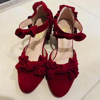 玫瑰晨露 絨面低跟鞋 Lolita 64241447693185110