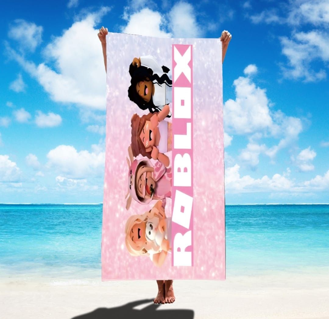 Roblox Bath Towel l Kids Shower Towel l Beach School Towel l Super Absorbent