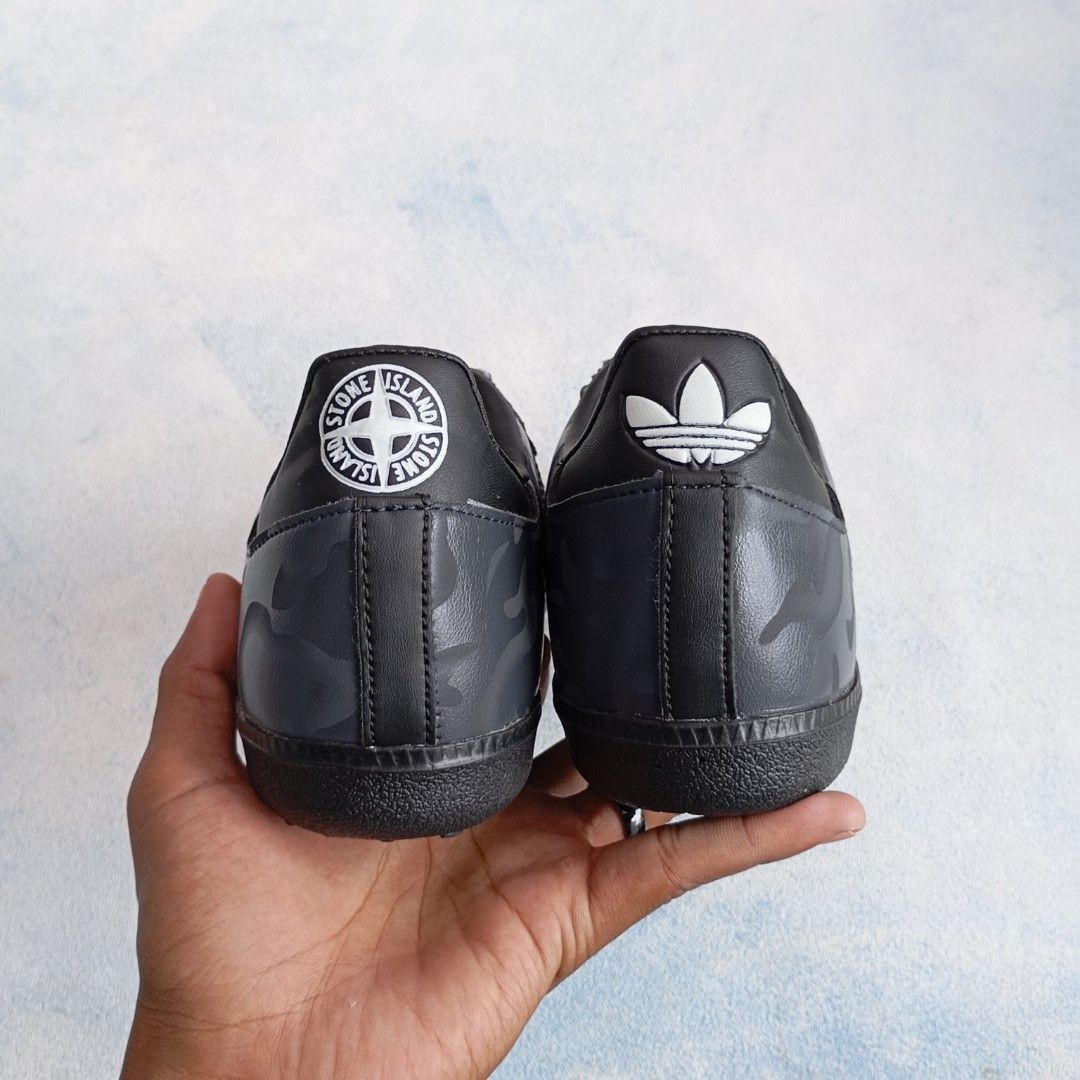 Adidas Samba X Stone Island, Fesyen Pria, Sepatu , Sneakers di Carousell