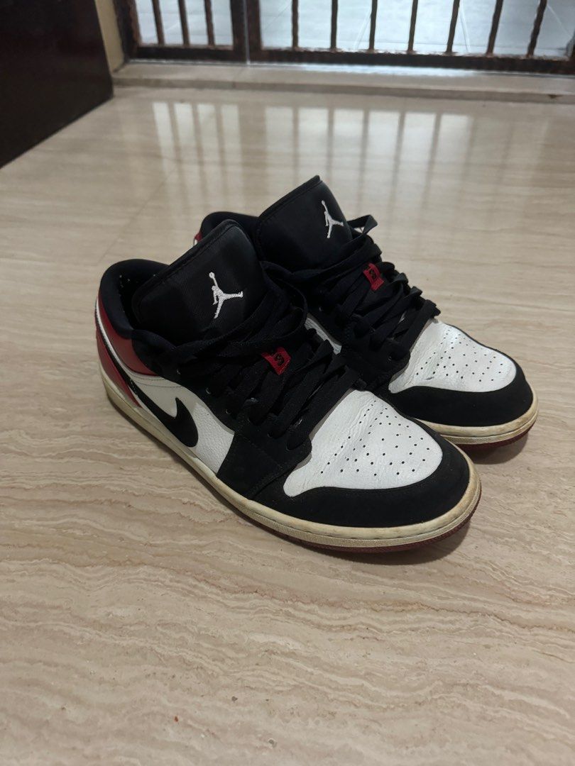 Air Jordan 1 Low Black Toe Men s Fashion Footwear Sneakers on Carousell