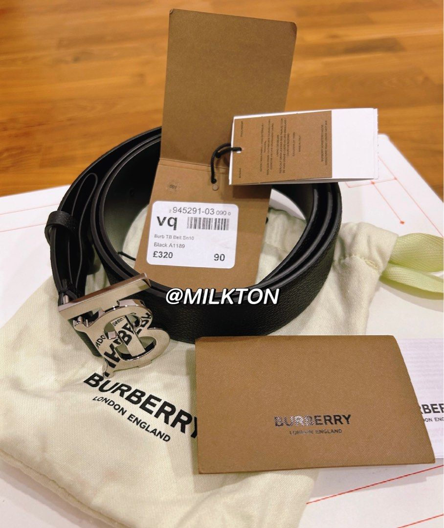 AUTHENTIC BURBERRY TB BELT size 90 brand new