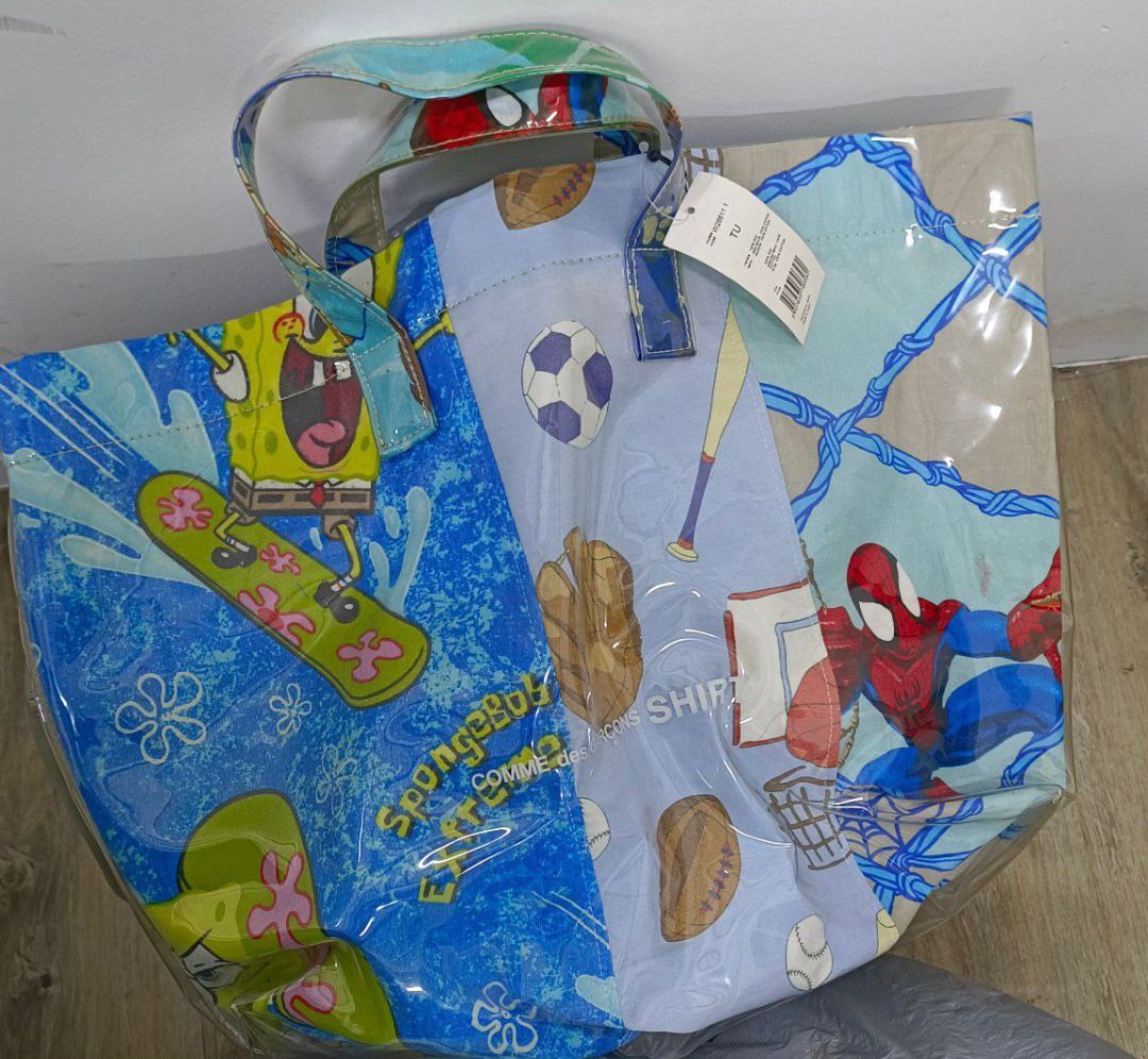 AUTHENTIC Commes Des Garcons Shirt PVC Bedsheet Quilt Tote Bag