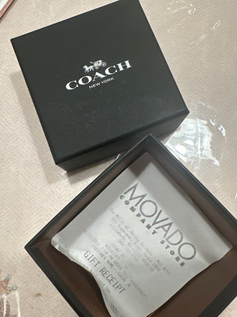 Coach watch box top