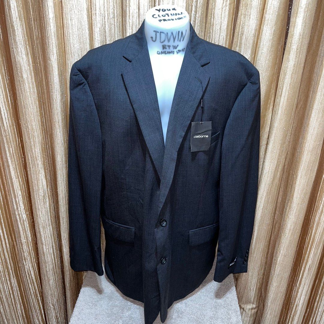 BRANDNEW CLAIBORNE MEN S COAT 100 WOOL COLOR CHARCOAL GREY SIZE 52 5 6XL 100 LEGIT Men s Fashion Coats Jackets and Outerwear on Carousell
