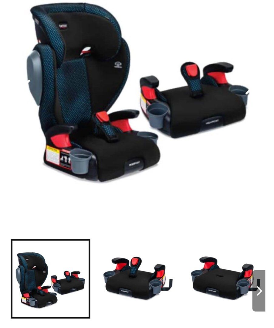 BRITAX Highpoint Backless Coolflow Teal Car Seat Booster Age 4 above Weight 18 54Kg Height up till 160cm