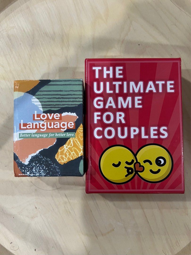 Card Games for Couples (Category: Board Games & Puzzles) located in Manila. Submitted by lissie.mnl (Listing ID 1312564037, Image 1). Description: - Used once - Both cards 400 nalang - For delivery only.