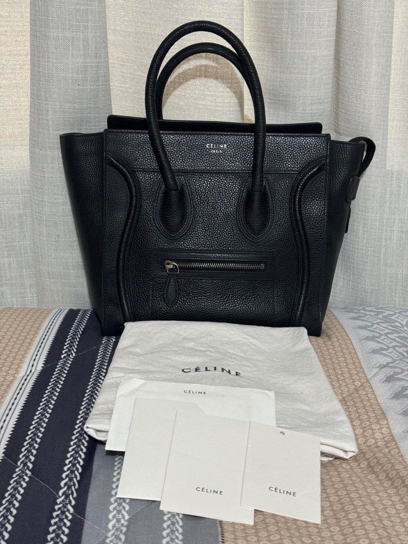 Celine Micro Luggage (Category: Luxury Bags & Wallets) located in Makati City. Submitted by ayen.uy (Listing ID 1312520073, Image 1). Description: For Sale 100% Authentic Black Celine Micro Luggage Excellent Condition No Flaws Comes With Dustbag and Care Cards 100% Authentic Asking 58K.