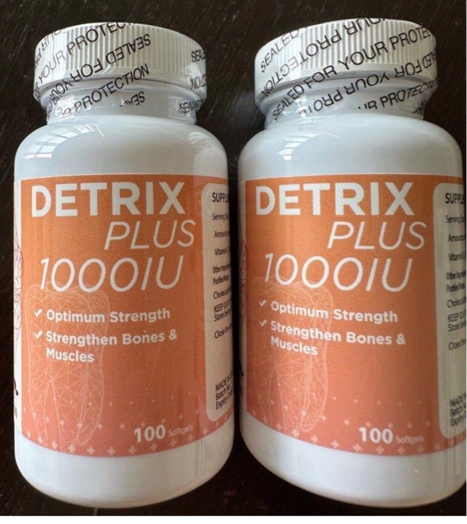 DETRIX PLUS 1000IU (Vitamin D supplement-Exp 26), Health & Nutrition ...
