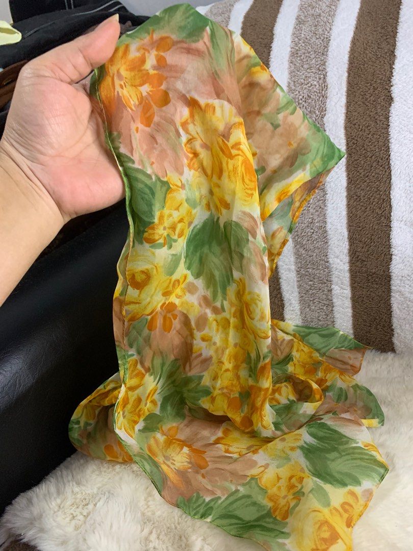 Japan silk neck scarf (Category: Scarves) located in Cabanatuan. Submitted by mjluxxejapan (Listing ID 1312534240, Image 3). Description: NO LP PLS.mahaba po approx 55” long.pwede dn s bag ,hair or s neck,as is Like new pa.
