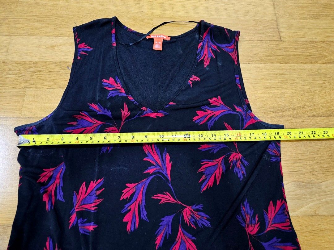 JOE FRESH Plus Size Burgundy Floral Dress ps84