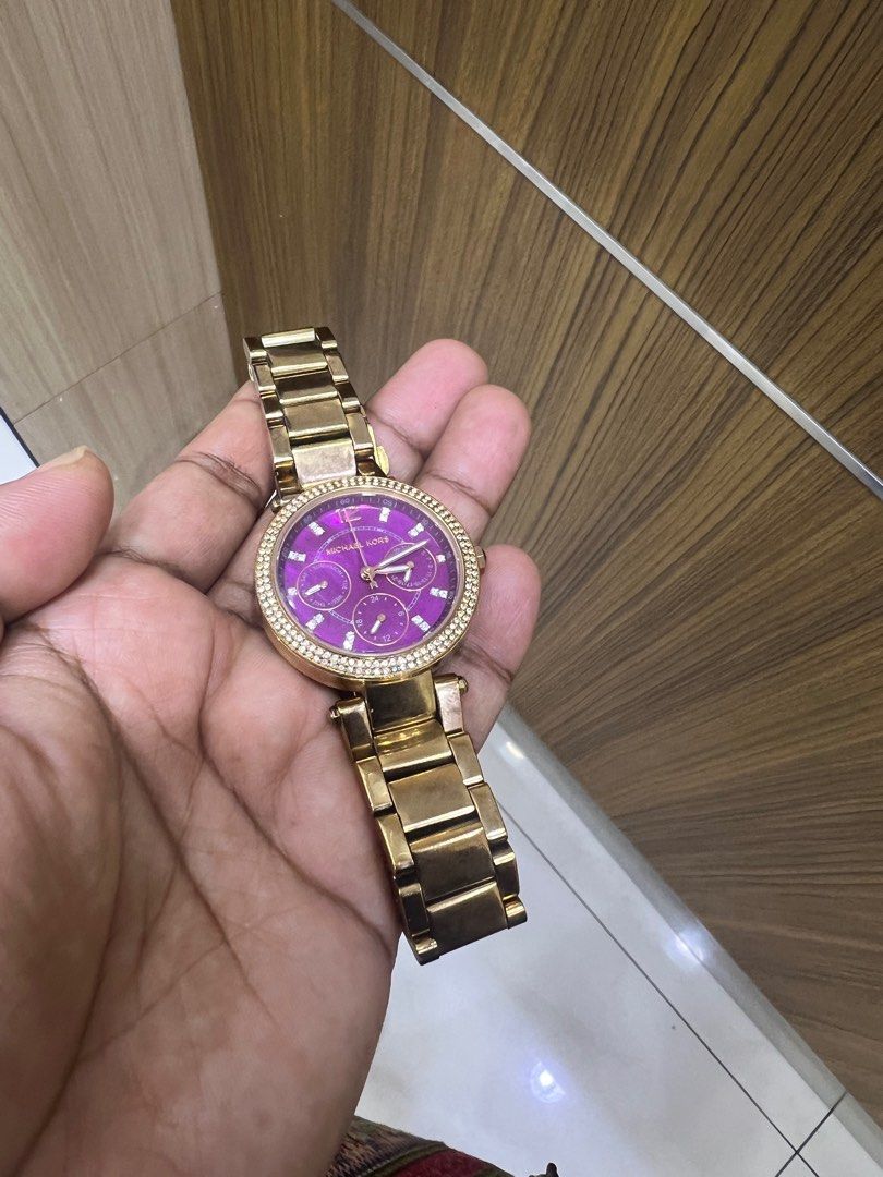 Michael Kors Women s Mini Parker Rose Gold with Pink dial Women s Fashion Watches Accessories Watches on Carousell