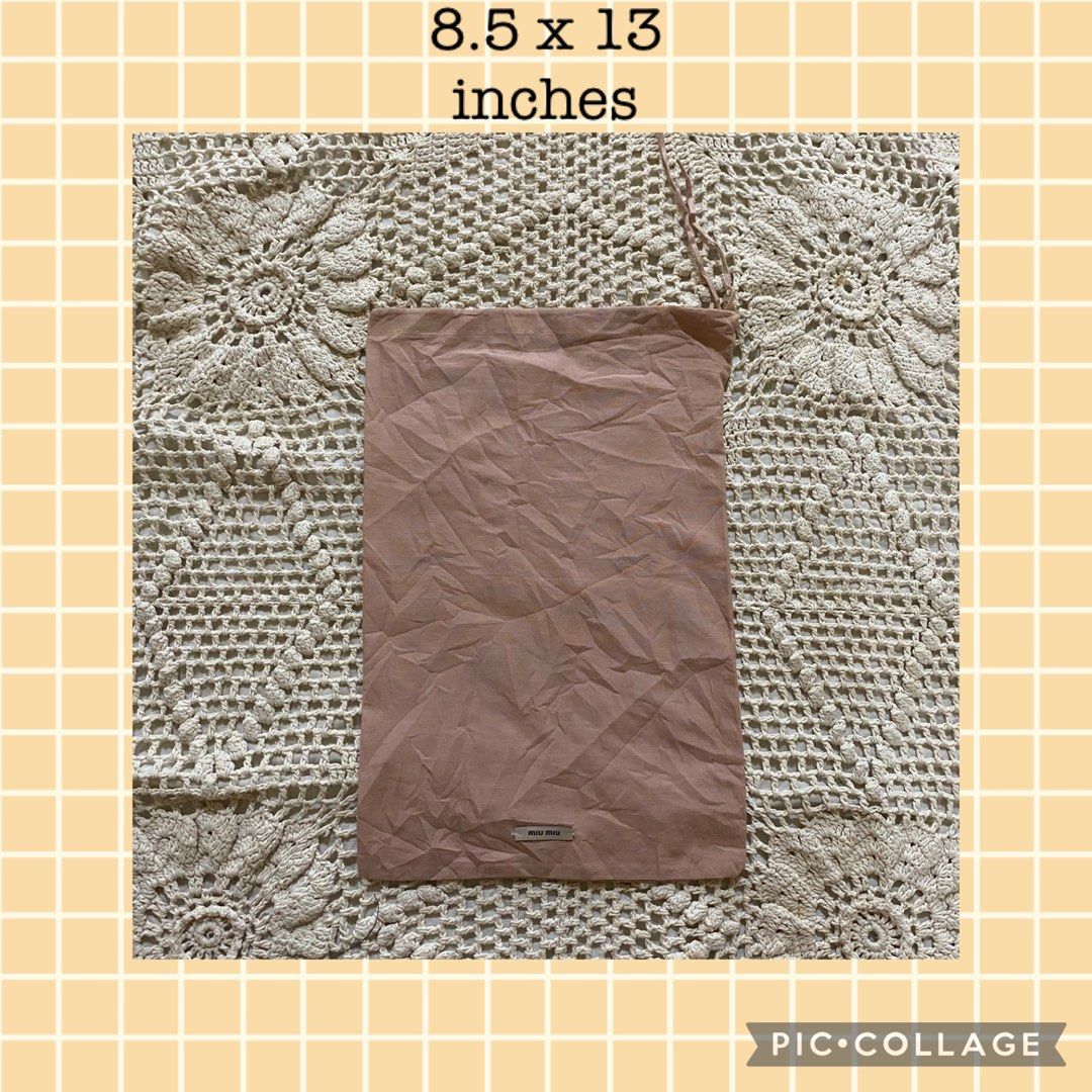 Miu Miu Dust Bag 8.5x13" S (Category: Luxury Bags & Wallets) located in Cagayan de Oro. Submitted by legitdustbagph (Listing ID 1312556592, Image 1). Description: .
