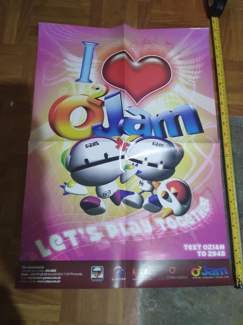 O2Jam Online Videogame Poster - 02jam (Category: PlayStation) located in Paranaque City. Submitted by otakuri (Listing ID 1312497636, Image 1). Description: (1,299) - Serious buyers only, questions regarding it's availability will be ignored. - Authentic online videogame poster. - Never been used. Great condition. What you see is what you get. Check the ruler in the pic to know the size. - For fans only. - the poster will be FOLDED for easy stora