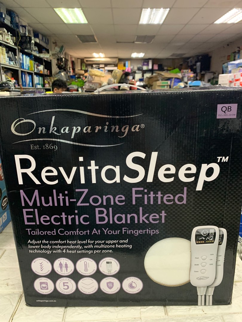 Onkaparinga Revita Sleep Multizone Fitted Electric Blanket Queen Furniture Home Living Bedding Towels on Carousell