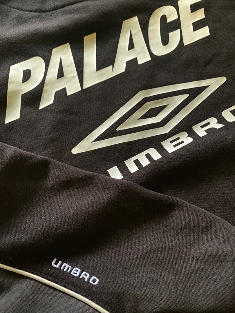 Palace x Umbro Warm Up Crew Black, Men's Fashion, Tops & Sets
