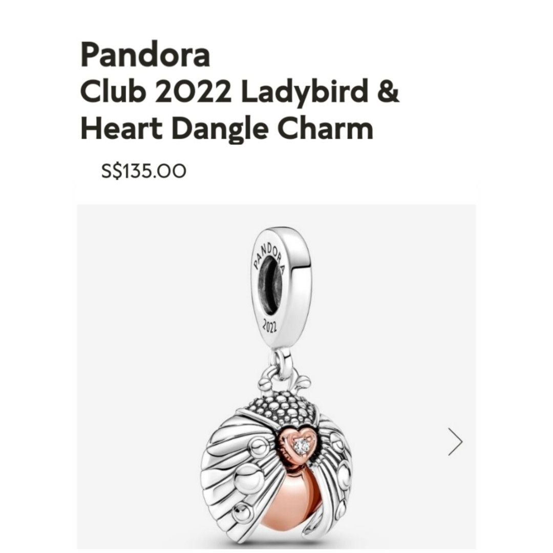 Pandora Club 2022 Ladybird Heart Dangle Charm 780072C01 Women s Fashion Jewelry Organisers Charms on Carousell