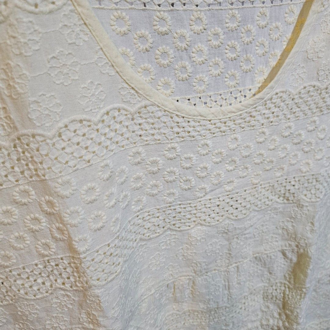 Pastel Yellow Eyelet Dress (Category: Dresses) located in Quezon City. Submitted by jess09876 (Listing ID 1312494573, Image 3). Description: Pastel Yellow Eyelet Dress • used less than 5 times then stored • this is personal owned that I no longer use hence selling low • RFS: decluttering #listsellwin.