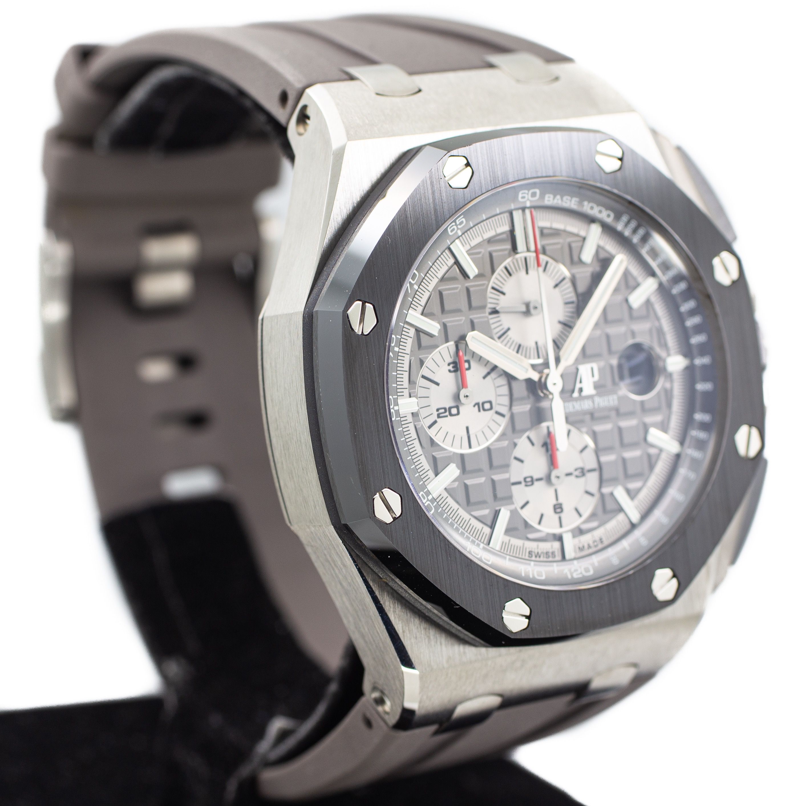 Preowned Audemars Piguet ROO Chronograph in Titanium & Ceramic Ref: 26400IO.OO.A004CA.01 (Category: Watches) located in Singapore. Submitted by martinluxury (Listing ID 1312544127, Image 2). Description: Follow us on our tele channel for the latest updates and deals! t.me/martinluxurygroup SKU: 1034 Model: Audemars Piguet ROO Chronograph in Titanium & Ceramic Reference: 26400IO.OO.A004CA.01 Condition: Pristine Comes With: Full Set Originally Purc