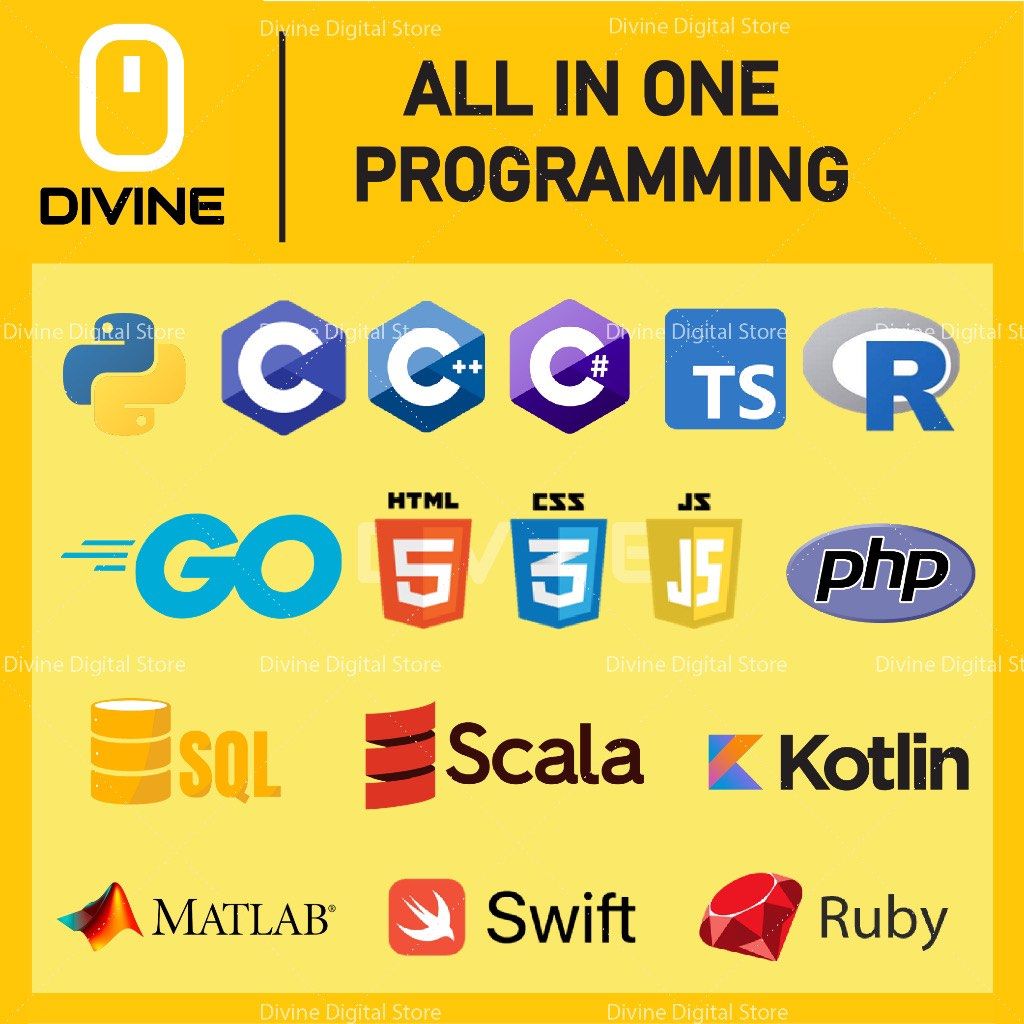 [Programming Course Bundle] Learn Python, Java, Javascript, C C# C+ C++, PHP, Django, Scala, SQL, Kotlin, Swift, Matlab (Category: Software) located in Singapore. Submitted by software_tech888 (Listing ID 1312525073, Image 2). Description: ***Lifetime Valid*** ***Direct Source*** ***Guaranteed Updates for New Versions*** PROGRAMMING COURSE SUPER BUNDLE ONE PRICE for ALL PROGRAMMING COURSES in the list! Automatically receive future updates If ther