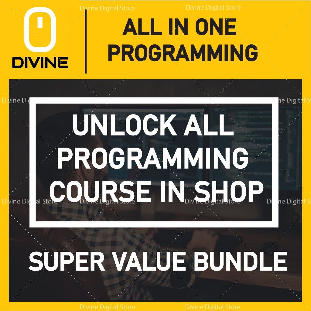 [Programming Course Bundle] Learn Python, Java, Javascript, C C# C+ C++, PHP, Django, Scala, SQL, Kotlin, Swift, Matlab (Category: Software) located in Singapore. Submitted by software_tech888 (Listing ID 1312525073, Image 1). Description: ***Lifetime Valid*** ***Direct Source*** ***Guaranteed Updates for New Versions*** PROGRAMMING COURSE SUPER BUNDLE ONE PRICE for ALL PROGRAMMING COURSES in the list! Automatically receive future updates If ther