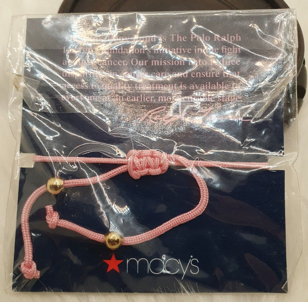 RALPH LAUREN PINK PONY BOLO CORD BRACELET