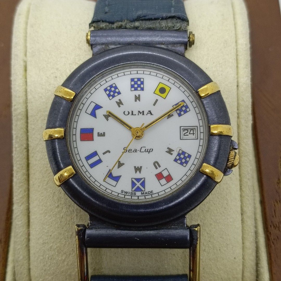 Rare Olma Sea Cup Date Watch Men s Fashion Watches Accessories Watches on Carousell