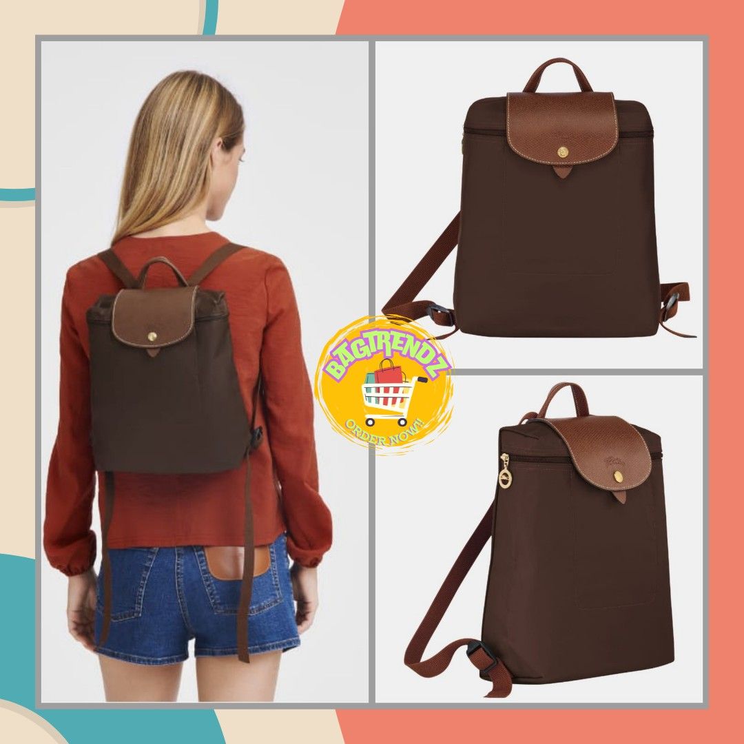 SALE AUTHENTIC ORIGINAL LONGCHAMP LE PLIAGE BACKPACK 1699 EBONY Women s Fashion Bags Wallets Backpacks on Carousell