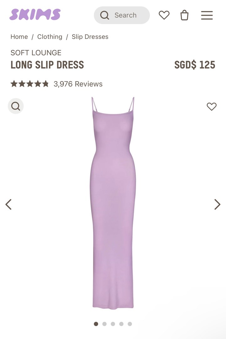 skims long slip dress purple SKIMS