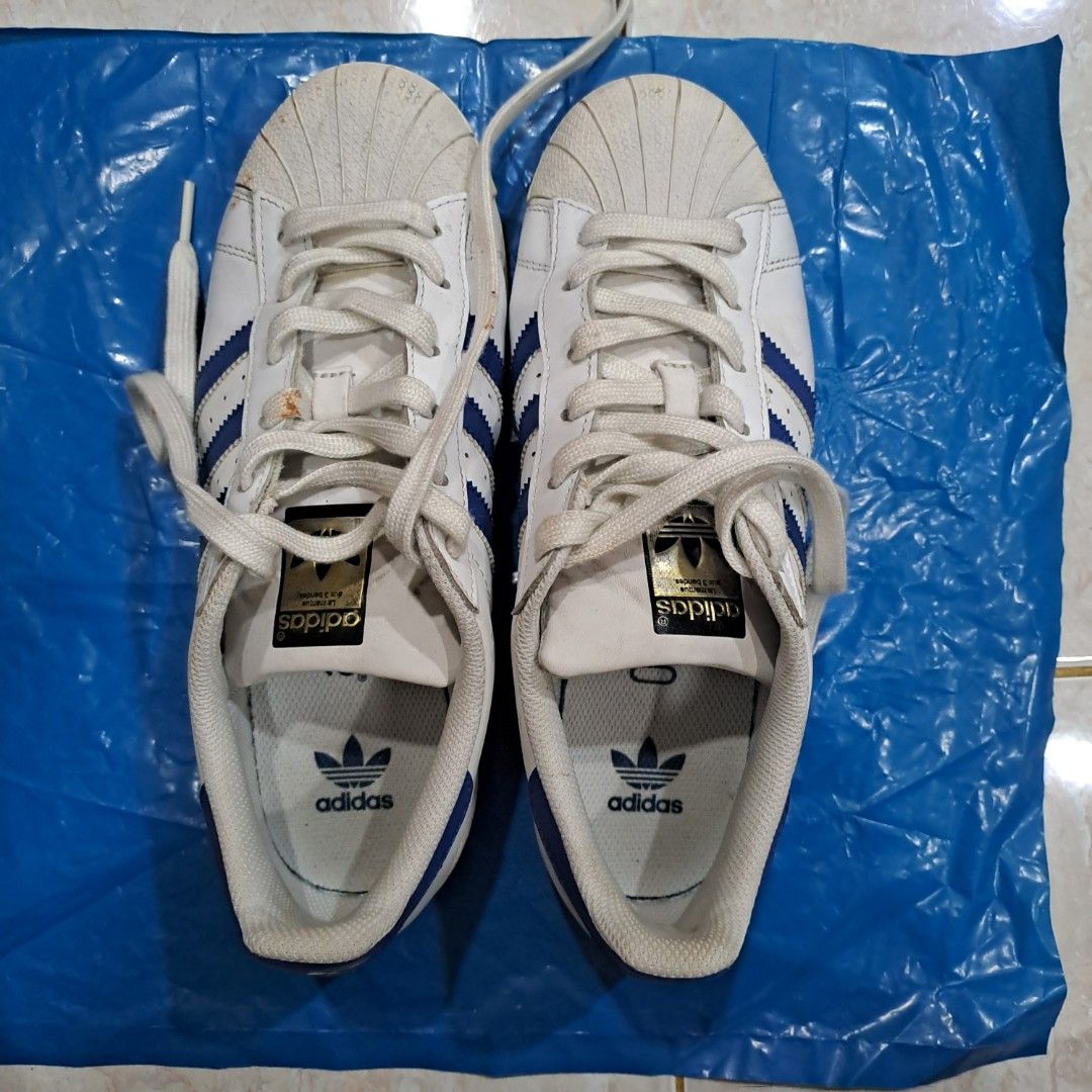 Sneaker Adidas Garis Biru Fesyen Wanita Sepatu di Carousell