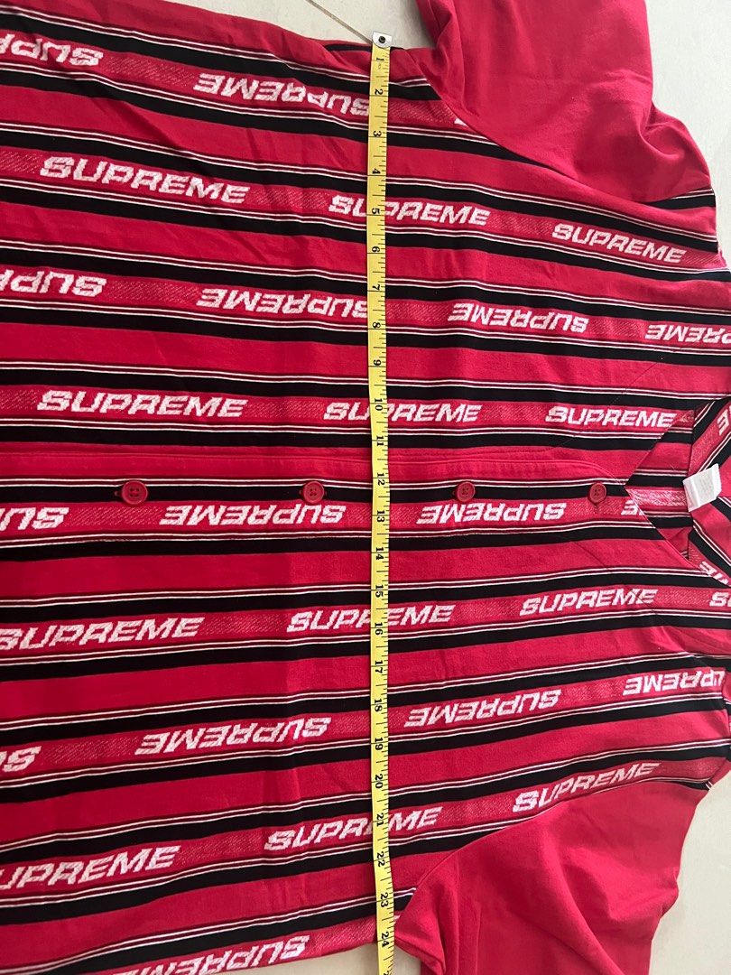 Supreme jacquard logo baseball jersey deals