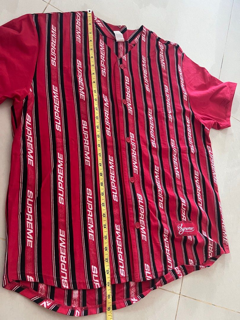 Supreme Jacquard Logo Baseball Jersey Urgent Sell price nego