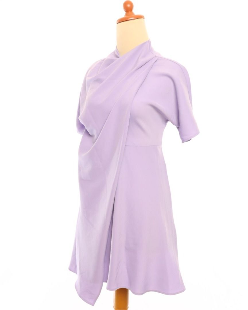 VL15086 Topshop lilac origami drape unique dress Veloved.id Fesyen Wanita Pakaian Wanita Gaun Rok di Carousell