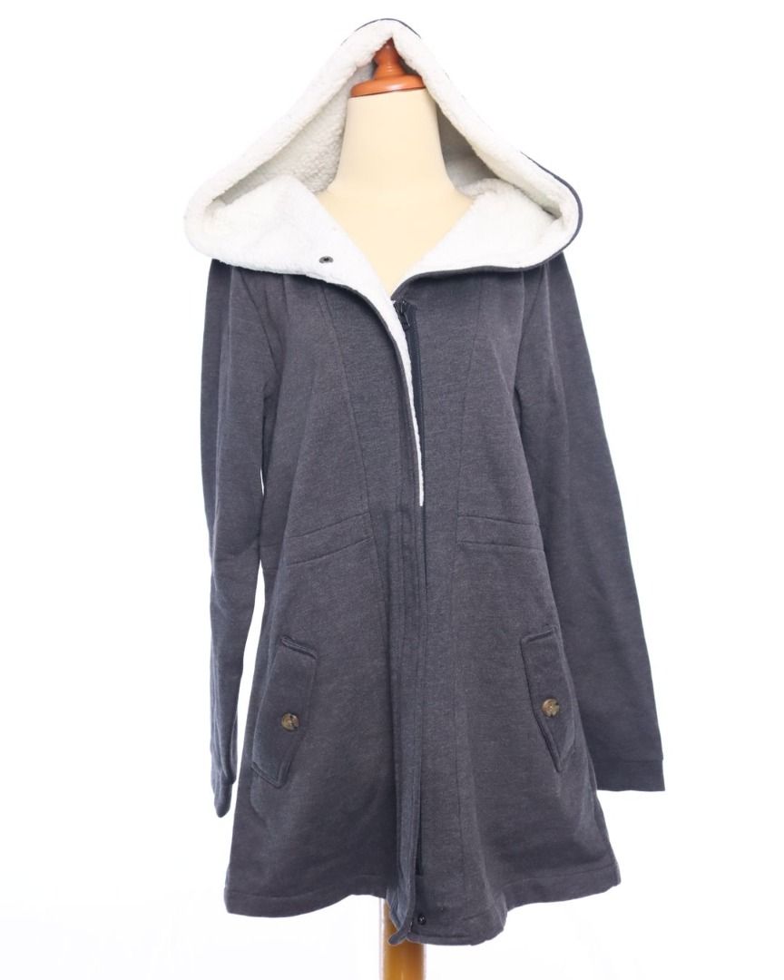 VL15121 New Coldwear grey fleece winter hoodie coat