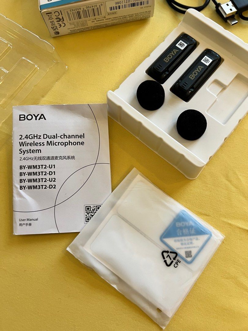 Worth 3k BOYA Wireless Lavalier Microphone BY-WM3T2 complete except missing receiver (Category: Microphones) located in Makati City. Submitted by lexie25 (Listing ID 1312549452, Image 2). Description: Worth 3k BOYA Wireless Lavalier Microphone BY-WM3T2 complete except missing receiver -used but not abused -complete inclusions only missing receiver thats why selling very low -with signs of usage as seen in photos -Direct Message for more details a