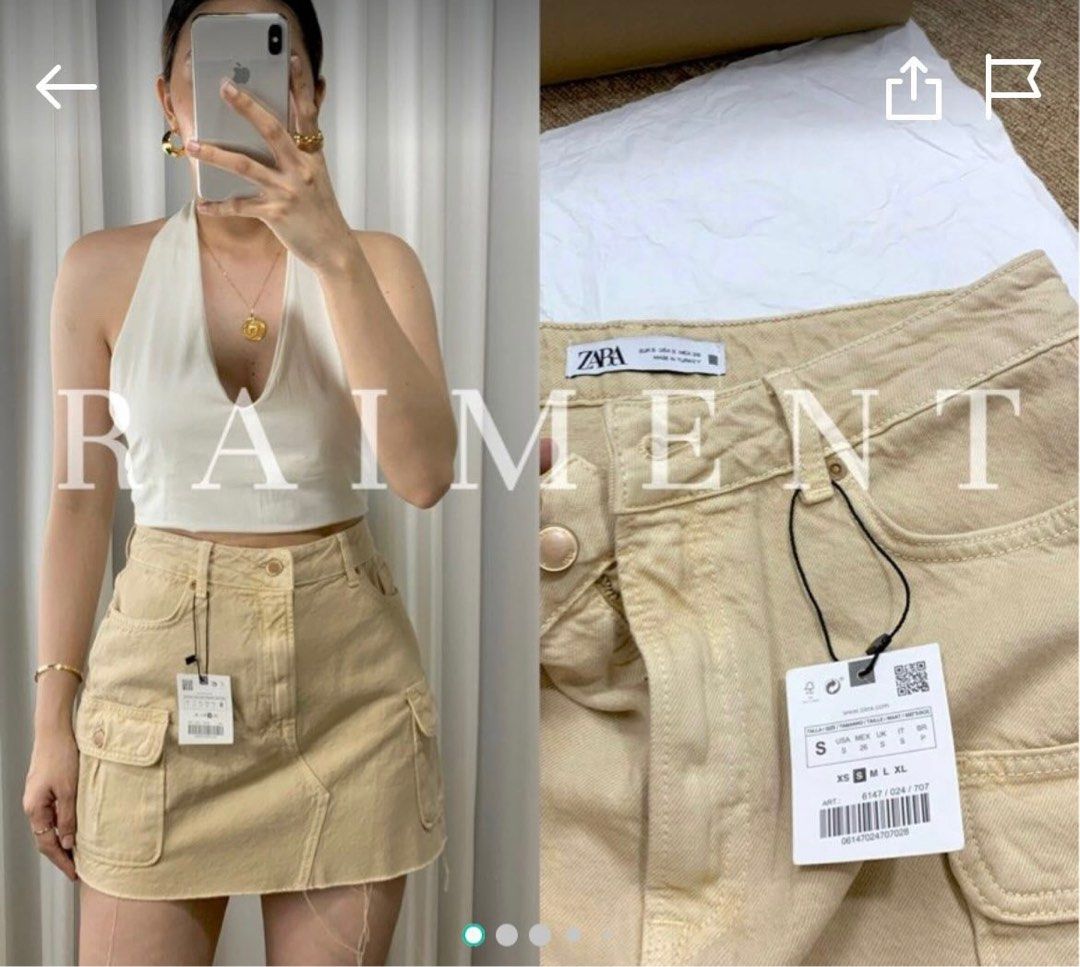 Cargo skirt cream shop