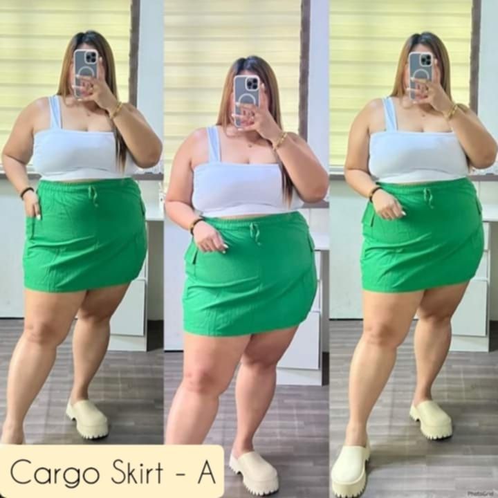2XL TO 3XL Plus Size Casual High Waist Cargo Skirt with Pocket Women s Fashion Bottoms Skirts on Carousell
